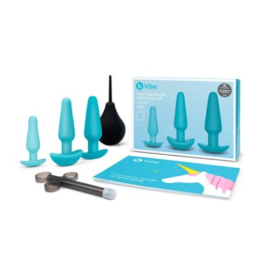 Zestaw do treningu analnego - B-Vibe Anal Training & Education Set Blue